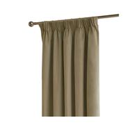 Furn Ultimate Velvet Pencil Pleat Curtains - Mocha - 117cm x 183cm - Mocha - 100% Polyester