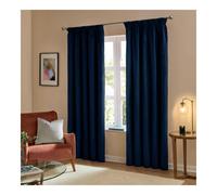 Furn Ultimate Velvet Pencil Pleat Curtains - Royal Blue - 229cm x 137cm - Royal Blue - 100% Polyester