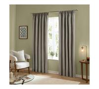 Furn Ultimate Velvet Pencil Pleat Curtains - Silver - 229cm x 229cm - Silver - 100% Polyester
