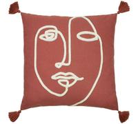 Furn. Uno Face Tufted Tasselled Feather Filled Cushion