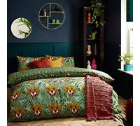 furn. Untamed Duvet Cover Set, Polycotton, Green, Super King