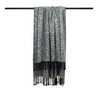 Furn. Weaver Throw Herringbone Design Fringed Edges Acrylic Navy