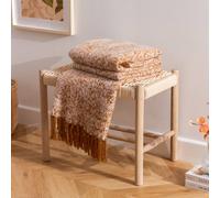 Furn Weaver Woven Herringbone Throw In Gold Gold