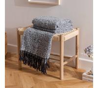 Furn Weaver Herringbone Throw-Acrylic-Navy-130cm x 180cm, Acrylic, Navy, 130cm x 180cm (51" x 71" inches)