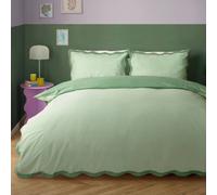 Furn Wiggle Scallop Duvet Cover Set in Green | Size: Single Furn Green Single