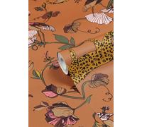 Furn Wildlings Exotics Printed Wallpaper In Light Brown Light Brown