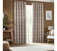 furn. Furn. Winter Woods Animal Chenille Eyelet Curtains In Taupe 117 X 183Cm