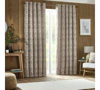 Furn Winter Woods Chenille Animals Eyelet Curtains - Taupe - 168cm x 137cm - Taupe - 100% Polyester