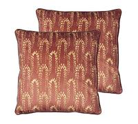 furn. Wisteria Polyester Filled Cushions (Twin Pack), Polyester, Sienna