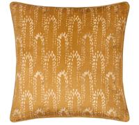 Furn Wisteria Printed Velvet Cushion in Gold | Size: 50 cm x 50 cm Furn Gold 50 cm x 50 cm