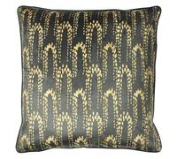 Furn Wisteria Velvet Square Cushion Cover - Charcoal - One Size - Charcoal - 100% Polyester