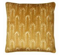 Furn Wisteria Velvet Square Cushion Cover - Gold - One Size - Gold - 100% Polyester