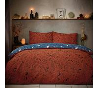 Furn Witchy Vibes Reversible Duvet Cover Set - Rust - King - Rust - 50% Cotton/50% Polyester