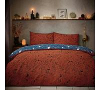 Furn Witchy Vibes Reversible Halloween Duvet Cover Set - Rust - Rust - Double