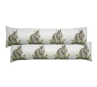 furn. Woodland Hare Draught Excluder (Twin Pack), Polyester, Multi, 92 x 23cm