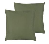 furn. Wrap Outdoor Cushions (Twin Pack), Polyester, Olive, 43 x 43cm
