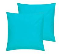 Furn. Wrap Outdoor Polyester Filled Cushions Twin Pack Aqua, Blue