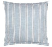 furn. Wylder Abersoch Stripe Polyester Filled Cushion - Nautical Stripe Coastal Cotton Decorative Pillow (Sail Blue - 50x50cm)