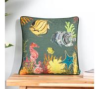 furn. Wylder Abyss Under The Sea Chenille Feather Rich Filled Cushion