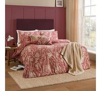 Wylder Albus Printed Reversible Duvet Cover Set, Double, Redwood, Red