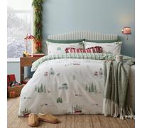 furn. Wylder Christmas Tree Lane Duvet Cover Set (Natural - Double)