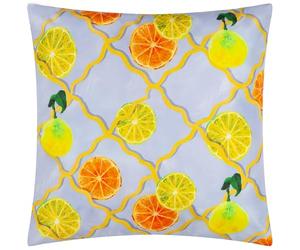 furn. Wylder Citrus Trellis Printed Outdoor Cushion Cover - Blue - 45x45cm