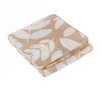 furn. Wylder Hazel Throw - Soft Reversible Woven Botanical Leaf Decorative Blanket (Oatmeal - 130x180cm)