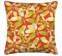 furn. Wylder Lorena Outdoor Polyester Filled Cushion - Water Resistant Botanical Leaf Decorative Pillow (Brick - 43x43cm)
