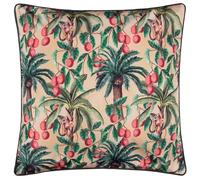 furn. Wylder Monkey Palm Polyester Filled Cushion - Reversible Water Resistant Tropical Hand Painted Piped Edge Outdoor Decorative Pillow (Papyrus - 45x45cm)