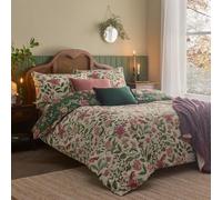 furn. Wylder Nature Beatrice Duvet Cover Set - Reversible Floral Vintage Countryside Print with Robin Detail (Multicolour - Single)