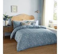 Wylder Nature Wylder Bronte Printed Floral Super King Duvet Cover Set Bluebell, Blue