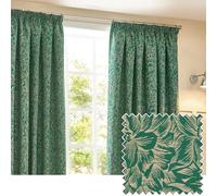 furn. Wylder Nature Grantley Jacquard Pencil Pleat Curtains, 168cm x 183cm