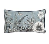 furn. Wylder Nature Harlington Gardenia Floral Piped Polyester Filled Cushion, 30 x 50cm