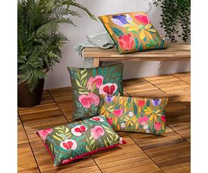 furn. Wylder Nature House of Bloom Celandine Rectangular Outdoor Polyester Filled Cushion - Twin Pack