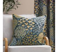 Ophelia Floral Jacquard Polyester Filled Cushion Wylder Blue 50cm x 50cm