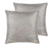 furn. Wylder Seymour Feather Filled Cushions Twin Pack, Warm Grey, 50 x 50cm