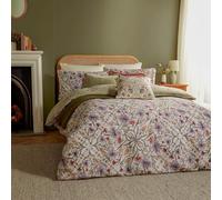 furn. Wylder Tilda Duvet Cover Set - Reversible Botanical Floral Tile Cotton Rich Bedding (Multicolour - Double - 200x200cm)