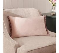 furn. Wylder Tilly Velvet Feather Rich Cushion - Pink/Heather - 30x50cm