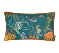 furn. Wylder Tropics Abyss Sea Creatures Chenille Polyester Filled Cushion