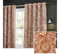 Wylder Bengal Chenille Eyelet Curtains In Amber 117 X 183Cm