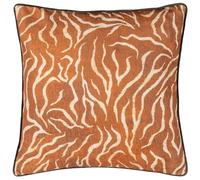Wylder Tropics Jurong Tiger Chenille Animal Print Cushion Cover, Rust