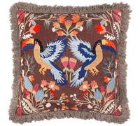 furn. Wylder Tropics Mirrored Toucan Embroidered Cushion Cover - Multicolour - 45x45cm