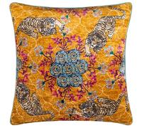 furn. Wylder Tropics Tigerscope Velvet Piped Polyester Filled Cushion