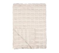 furn. Wylder Walton Waffle Throw - Soft Checked Waffle Weave Fringe Blanket (Linen - 130x180cm)