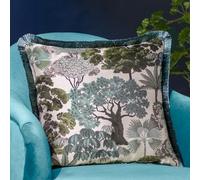 furn. Wylder Woodlands Floral Jacquard Feather Rich Filled Cushion