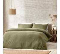 Yard Boucle Textured Duvet Cover Set - King - Olive