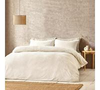 Yard Boucle Textured Single Duvet Cover Set Ecru, Cream
