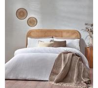 Yard Chunky Waffle 100% Cotton Super King Duvet Cover Set White