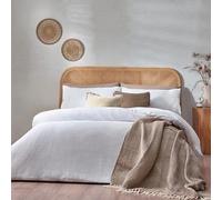 Yard Chunky Waffle 100% Cotton King Duvet Cover Set White