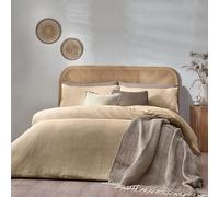 Yard Chunky Waffle Duvet Cover and Pillowcase Set Linen